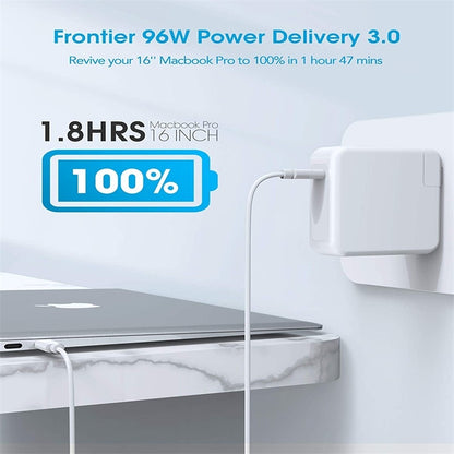 96W USB-C / Type-C Power Adapter Portable Charger with 1.8m USB-C / Type-C to USB-C / Type-C Charging Cable,, 96W UK Plug, 96W AU Plug, 96W US Plug, 96W EU Plug