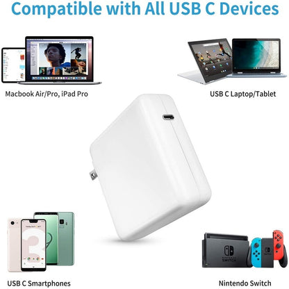 96W USB-C / Type-C Power Adapter Portable Charger with 1.8m USB-C / Type-C to USB-C / Type-C Charging Cable,, 96W UK Plug, 96W AU Plug, 96W US Plug, 96W EU Plug
