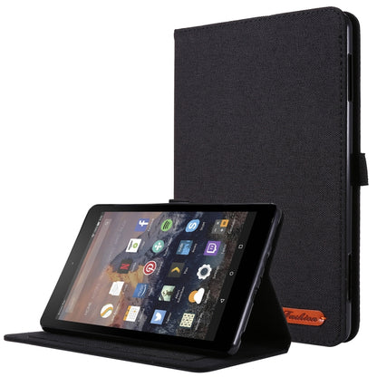 Horizontal Flip TPU + Fabric PU Leather Protective Case with Name Card Clip, For  Amazon Kindle Fire HD 10 2021