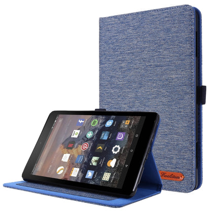 Horizontal Flip TPU + Fabric PU Leather Protective Case with Name Card Clip, For  Amazon Kindle Fire HD 10 2021