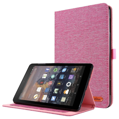 Horizontal Flip TPU + Fabric PU Leather Protective Case with Name Card Clip, For  Amazon Kindle Fire HD 10 2021