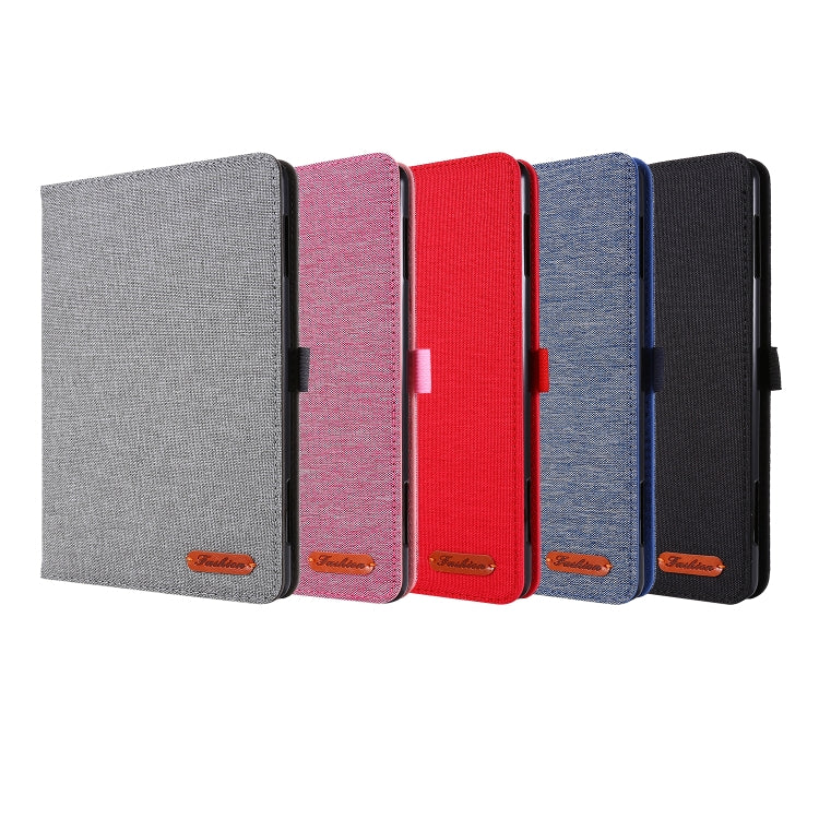 Horizontal Flip TPU + Fabric PU Leather Protective Case with Name Card Clip, For  Amazon Kindle Fire HD 10 2021