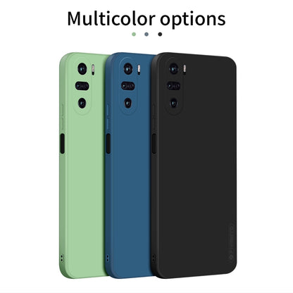 Multicolor liquid silicone TPU phone case set in green, blue, and black