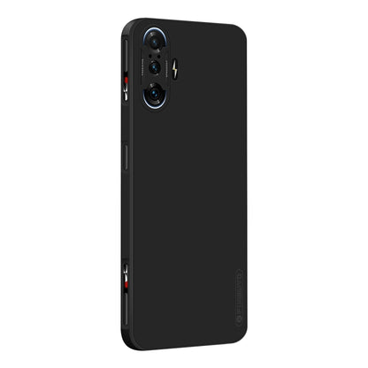 Black liquid silicone TPU shockproof phone case with button and port openings
