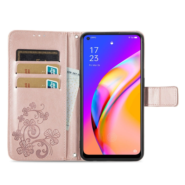 Four-leaf Clasp Embossed Buckle Mobile Phone Protection Leather Case with Lanyard & Card Slot & Wallet & Bracket Function, For OPPO A94 5G / F19 Pro+ 5G / Reno5 Z, For Motorola Moto G Power 2021, For OPPO A54 5G, For OPPO Realme C21                    ...