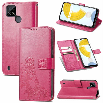Four-leaf Clasp Embossed Buckle Mobile Phone Protection Leather Case with Lanyard & Card Slot & Wallet & Bracket Function, For OPPO A94 5G / F19 Pro+ 5G / Reno5 Z, For Motorola Moto G Power 2021, For OPPO A54 5G, For OPPO Realme C21                    ...