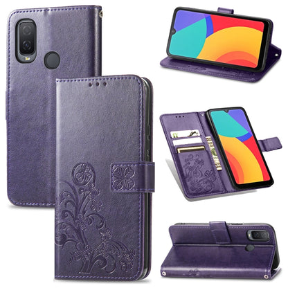 Four-leaf Clasp Embossed Buckle Mobile Phone Protection Leather Case with Lanyard & Card Slot & Wallet & Bracket Function, For OPPO A94 5G / F19 Pro+ 5G / Reno5 Z, For Motorola Moto G Power 2021, For OPPO A54 5G, For OPPO Realme C21                    ...
