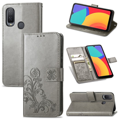 Four-leaf Clasp Embossed Buckle Mobile Phone Protection Leather Case with Lanyard & Card Slot & Wallet & Bracket Function, For OPPO A94 5G / F19 Pro+ 5G / Reno5 Z, For Motorola Moto G Power 2021, For OPPO A54 5G, For OPPO Realme C21                    ...