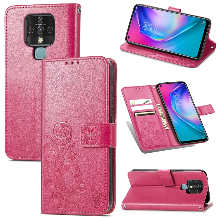 Four-leaf Clasp Embossed Buckle Mobile Phone Protection Leather Case with Lanyard & Card Slot & Wallet & Bracket Function, For OPPO A94 5G / F19 Pro+ 5G / Reno5 Z, For Motorola Moto G Power 2021, For OPPO A54 5G, For OPPO Realme C21                    ...