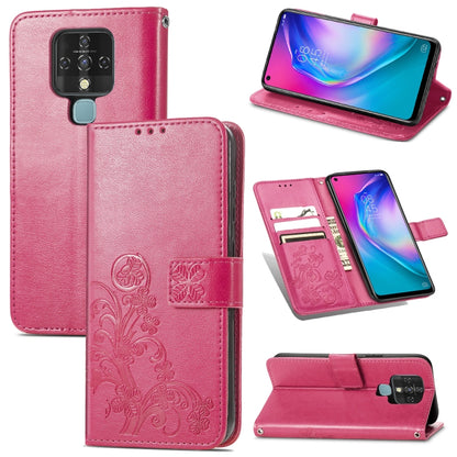 Four-leaf Clasp Embossed Buckle Mobile Phone Protection Leather Case with Lanyard & Card Slot & Wallet & Bracket Function, For OPPO A94 5G / F19 Pro+ 5G / Reno5 Z, For Motorola Moto G Power 2021, For OPPO A54 5G, For OPPO Realme C21                    ...