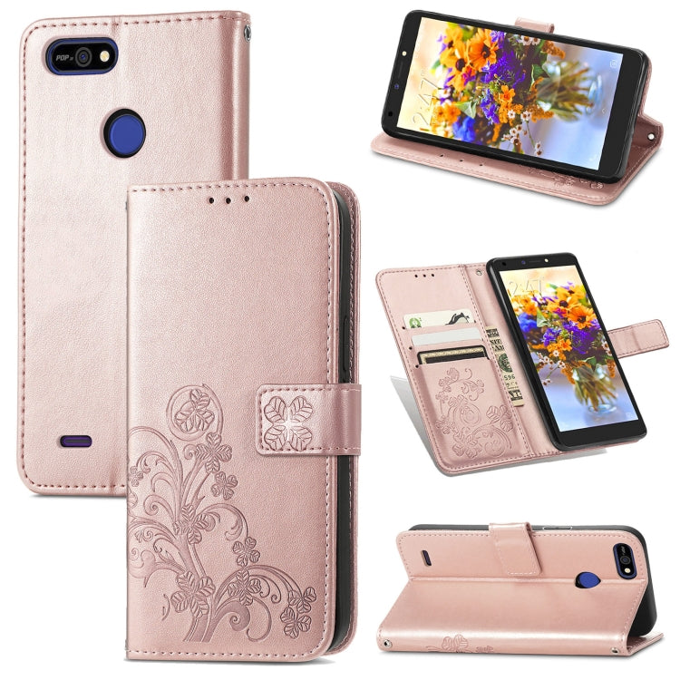 Four-leaf Clasp Embossed Buckle Mobile Phone Protection Leather Case with Lanyard & Card Slot & Wallet & Bracket Function, For OPPO A94 5G / F19 Pro+ 5G / Reno5 Z, For Motorola Moto G Power 2021, For OPPO A54 5G, For OPPO Realme C21                    ...