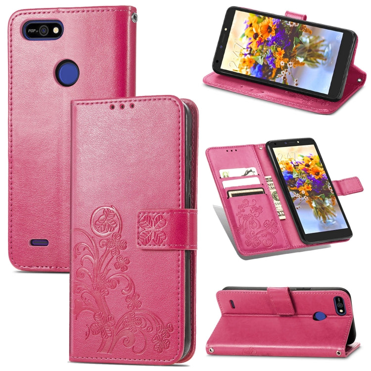 Four-leaf Clasp Embossed Buckle Mobile Phone Protection Leather Case with Lanyard & Card Slot & Wallet & Bracket Function, For OPPO A94 5G / F19 Pro+ 5G / Reno5 Z, For Motorola Moto G Power 2021, For OPPO A54 5G, For OPPO Realme C21                    ...
