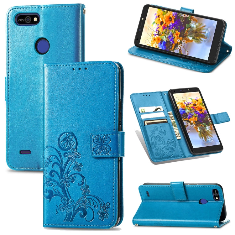 Four-leaf Clasp Embossed Buckle Mobile Phone Protection Leather Case with Lanyard & Card Slot & Wallet & Bracket Function, For OPPO A94 5G / F19 Pro+ 5G / Reno5 Z, For Motorola Moto G Power 2021, For OPPO A54 5G, For OPPO Realme C21                    ...