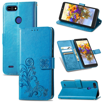 Four-leaf Clasp Embossed Buckle Mobile Phone Protection Leather Case with Lanyard & Card Slot & Wallet & Bracket Function, For OPPO A94 5G / F19 Pro+ 5G / Reno5 Z, For Motorola Moto G Power 2021, For OPPO A54 5G, For OPPO Realme C21                    ...