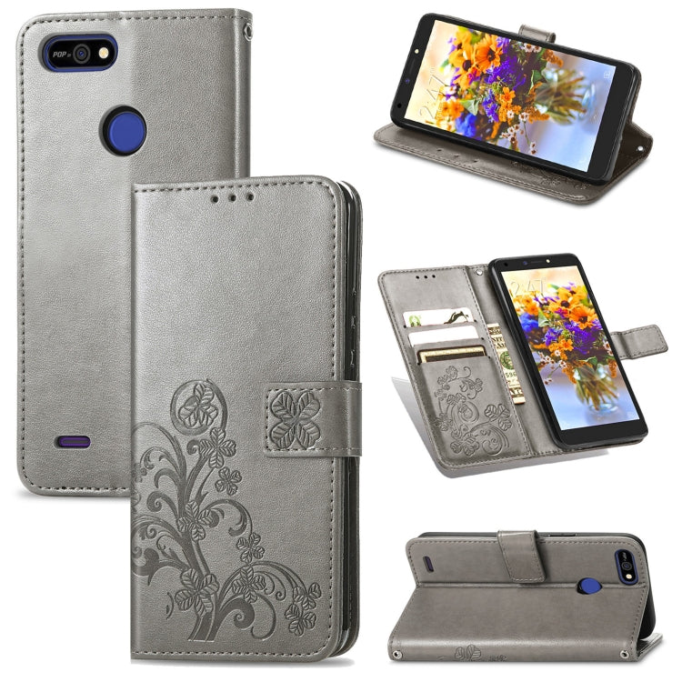 Four-leaf Clasp Embossed Buckle Mobile Phone Protection Leather Case with Lanyard & Card Slot & Wallet & Bracket Function, For OPPO A94 5G / F19 Pro+ 5G / Reno5 Z, For Motorola Moto G Power 2021, For OPPO A54 5G, For OPPO Realme C21                    ...