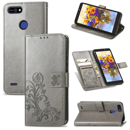 Four-leaf Clasp Embossed Buckle Mobile Phone Protection Leather Case with Lanyard & Card Slot & Wallet & Bracket Function, For OPPO A94 5G / F19 Pro+ 5G / Reno5 Z, For Motorola Moto G Power 2021, For OPPO A54 5G, For OPPO Realme C21                    ...