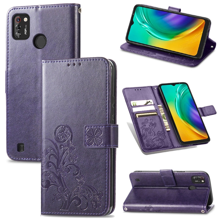 Four-leaf Clasp Embossed Buckle Mobile Phone Protection Leather Case with Lanyard & Card Slot & Wallet & Bracket Function, For OPPO A94 5G / F19 Pro+ 5G / Reno5 Z, For Motorola Moto G Power 2021, For OPPO A54 5G, For OPPO Realme C21                    ...