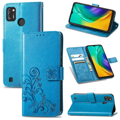 Four-leaf Clasp Embossed Buckle Mobile Phone Protection Leather Case with Lanyard & Card Slot & Wallet & Bracket Function, For OPPO A94 5G / F19 Pro+ 5G / Reno5 Z, For Motorola Moto G Power 2021, For OPPO A54 5G, For OPPO Realme C21                    ...