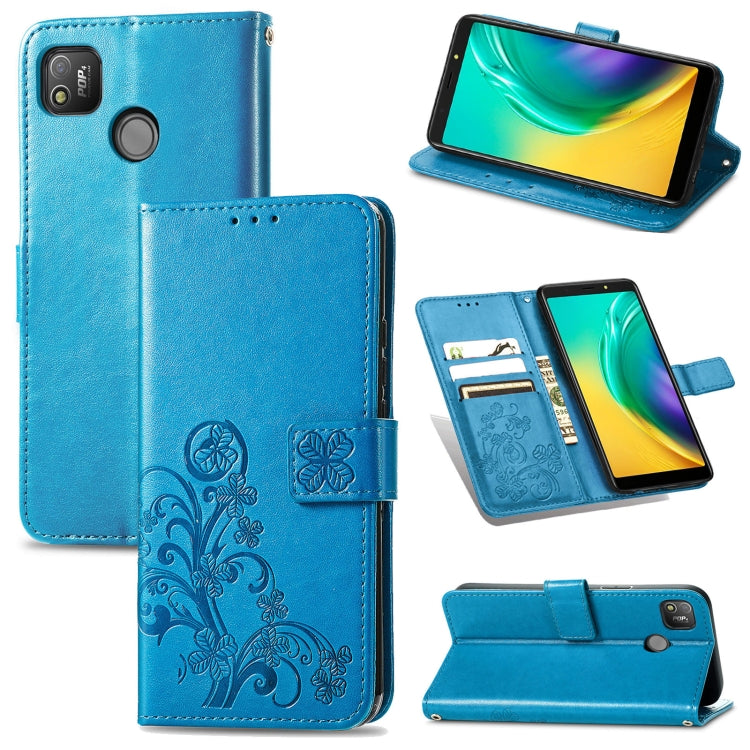 Four-leaf Clasp Embossed Buckle Mobile Phone Protection Leather Case with Lanyard & Card Slot & Wallet & Bracket Function, For OPPO A94 5G / F19 Pro+ 5G / Reno5 Z, For Motorola Moto G Power 2021, For OPPO A54 5G, For OPPO Realme C21                    ...