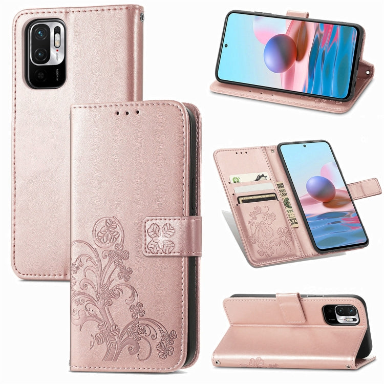 Four-leaf Clasp Embossed Buckle Mobile Phone Protection Leather Case with Lanyard & Card Slot & Wallet & Bracket Function, For OPPO A94 5G / F19 Pro+ 5G / Reno5 Z, For Motorola Moto G Power 2021, For OPPO A54 5G, For OPPO Realme C21                    ...
