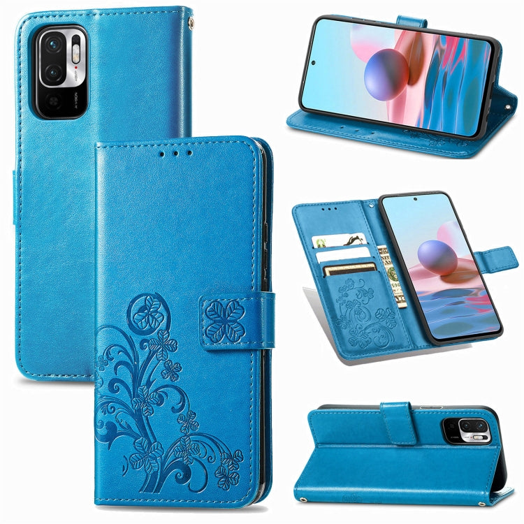Four-leaf Clasp Embossed Buckle Mobile Phone Protection Leather Case with Lanyard & Card Slot & Wallet & Bracket Function, For OPPO A94 5G / F19 Pro+ 5G / Reno5 Z, For Motorola Moto G Power 2021, For OPPO A54 5G, For OPPO Realme C21                    ...
