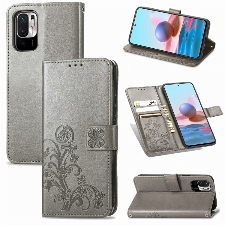 Four-leaf Clasp Embossed Buckle Mobile Phone Protection Leather Case with Lanyard & Card Slot & Wallet & Bracket Function, For OPPO A94 5G / F19 Pro+ 5G / Reno5 Z, For Motorola Moto G Power 2021, For OPPO A54 5G, For OPPO Realme C21                    ...