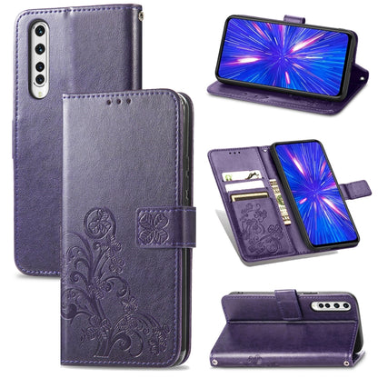 Four-leaf Clasp Embossed Buckle Mobile Phone Protection Leather Case with Lanyard & Card Slot & Wallet & Bracket Function, For OPPO A94 5G / F19 Pro+ 5G / Reno5 Z, For Motorola Moto G Power 2021, For OPPO A54 5G, For OPPO Realme C21                    ...