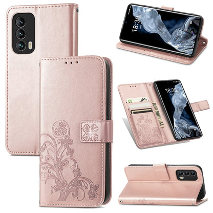 Four-leaf Clasp Embossed Buckle Mobile Phone Protection Leather Case with Lanyard & Card Slot & Wallet & Bracket Function, For OPPO A94 5G / F19 Pro+ 5G / Reno5 Z, For Motorola Moto G Power 2021, For OPPO A54 5G, For OPPO Realme C21                    ...