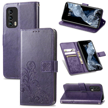 Four-leaf Clasp Embossed Buckle Mobile Phone Protection Leather Case with Lanyard & Card Slot & Wallet & Bracket Function, For OPPO A94 5G / F19 Pro+ 5G / Reno5 Z, For Motorola Moto G Power 2021, For OPPO A54 5G, For OPPO Realme C21                    ...