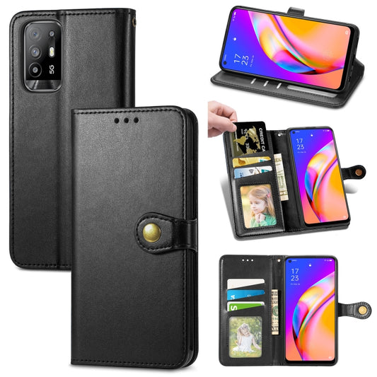 Solid Color Leather Buckle Phone Case with Lanyard & Photo Frame & Card Slot & Wallet & Stand Function, For OPPO A94 5G /F19 Pro+ 5G /Reno5 Z, For OPPO A93 5G / A74 5G, For OPPO Realme C21, For OPPO Realme GT 5G, For OPPO Reno5 A, For Sony Xperia ACE I...