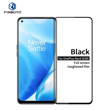 PINWUYO 9H 2.5D Full Screen Tempered Glass Film, For OnePlus Nord N200 5G