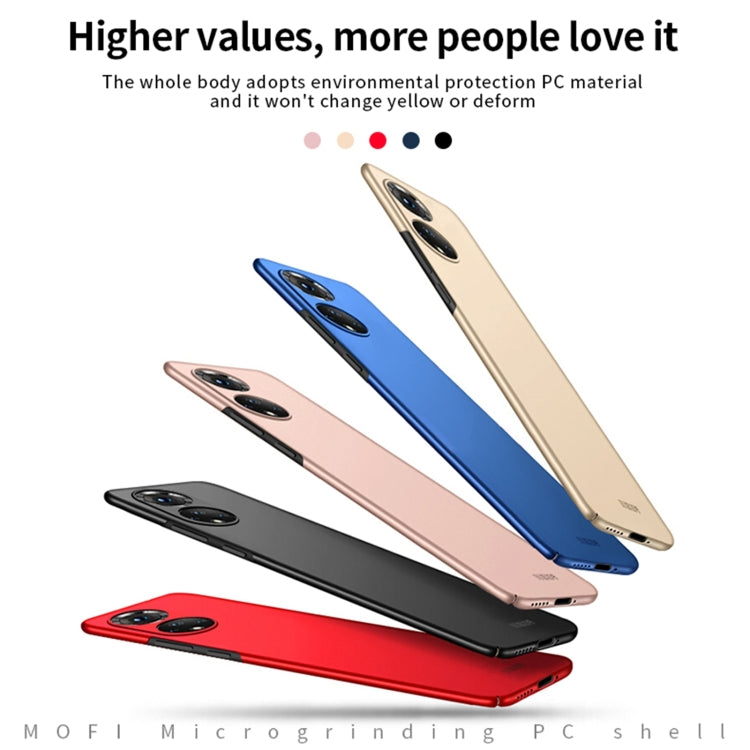Assorted frosted hard phone cases in black, blue, gold, red, and rose gold