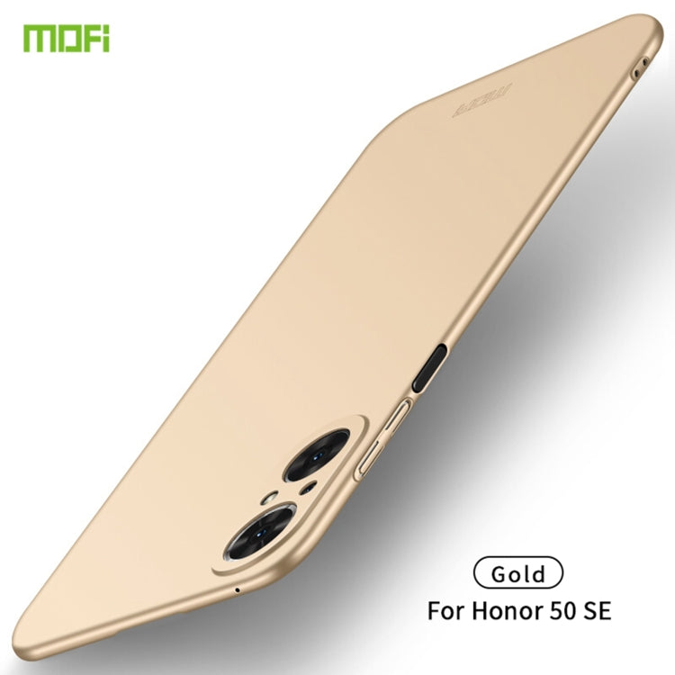 MOFI frosted ultra-thin hard case for Honor 50 SE, gold phone cover