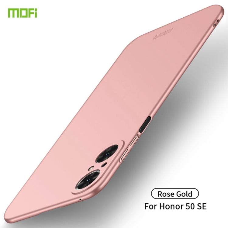 MOFI frosted ultra-thin hard case for Honor 50 SE, rose gold phone cover