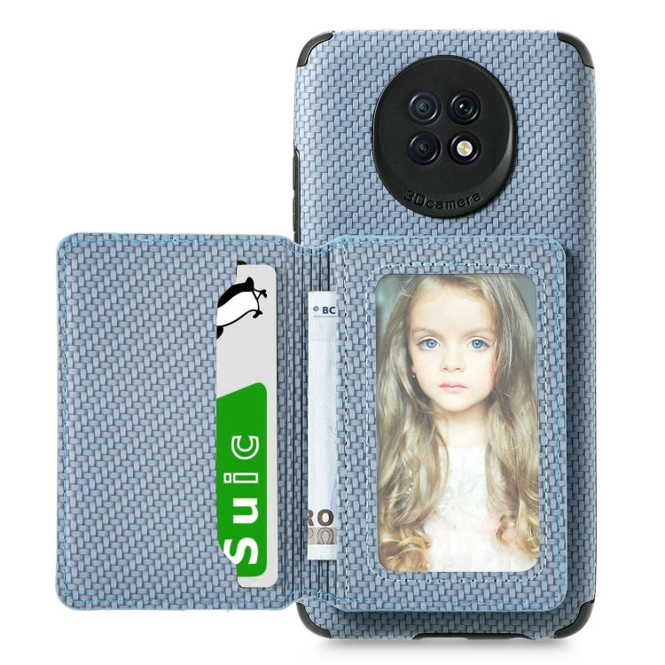 Carbon Fiber Magnetic Card Bag TPU+PU Shockproof Back Cover Case with Holder & Card Slot & Photo Frame, For Samsung Galaxy A72 5G / 4G, For Samsung Galaxy A52 5G / 4G, For Xiaomi Redmi Note 9 5G
