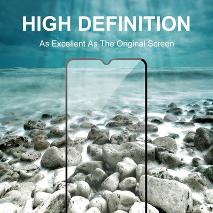Tempered glass screen protector showing clear fit over smartphone screen