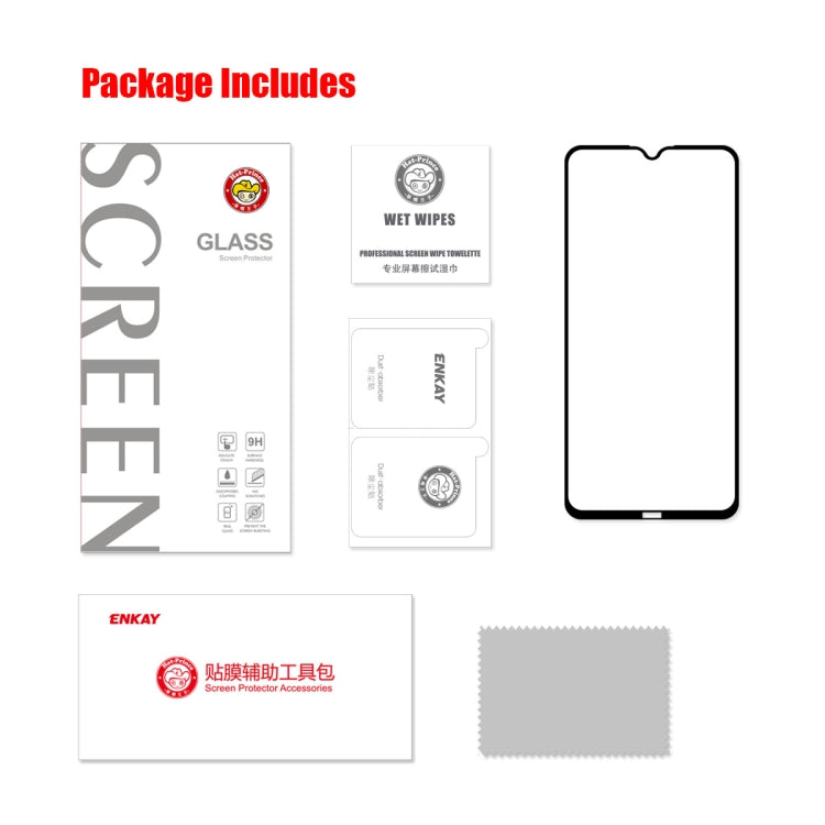 Screen protector accessory kit with tempered glass and cleaning wipes