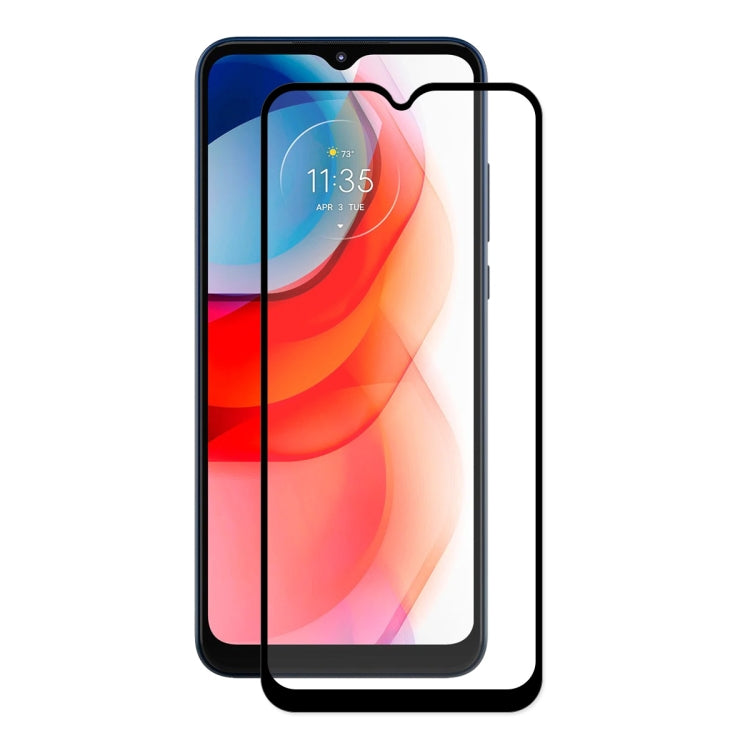 Full coverage tempered glass screen protector covering the phone front display