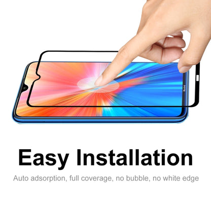 Tempered glass screen protector applied to phone screen, full coverage, 2-pack