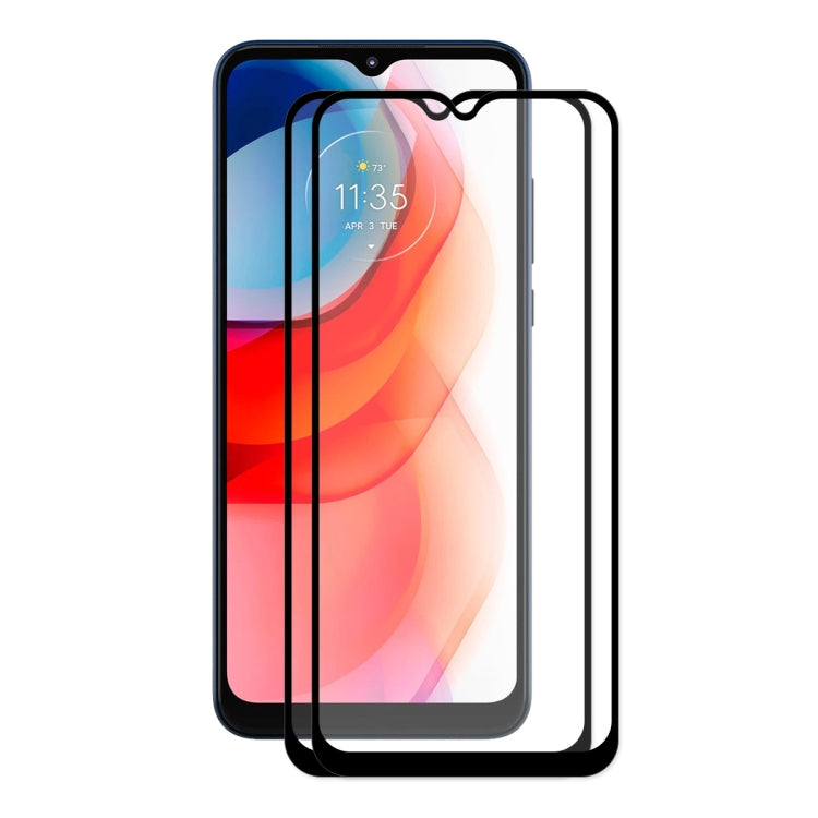 Full-coverage 2.5D tempered glass screen protector, two-pack with edge alignment