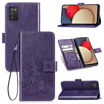 Purple embossed leather wallet phone case with lanyard strap and card holder