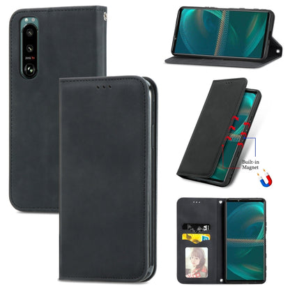 Retro Skin Feel Business Magnetic Horizontal Flip Leather Case with Holder & Card Slots & Wallet & Photo Frame, For Samsung Galaxy M32, For Samsung Galaxy A82 5G, For Samsung Galaxy A03s 164mm, For Sony Xperia 5 III