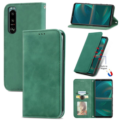 Retro Skin Feel Business Magnetic Horizontal Flip Leather Case with Holder & Card Slots & Wallet & Photo Frame, For Samsung Galaxy M32, For Samsung Galaxy A82 5G, For Samsung Galaxy A03s 164mm, For Sony Xperia 5 III