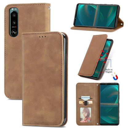 Retro Skin Feel Business Magnetic Horizontal Flip Leather Case with Holder & Card Slots & Wallet & Photo Frame, For Samsung Galaxy M32, For Samsung Galaxy A82 5G, For Samsung Galaxy A03s 164mm, For Sony Xperia 5 III