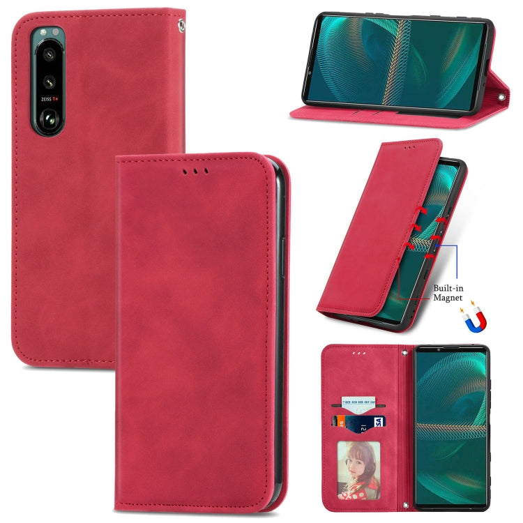 Retro Skin Feel Business Magnetic Horizontal Flip Leather Case with Holder & Card Slots & Wallet & Photo Frame, For Samsung Galaxy M32, For Samsung Galaxy A82 5G, For Samsung Galaxy A03s 164mm, For Sony Xperia 5 III
