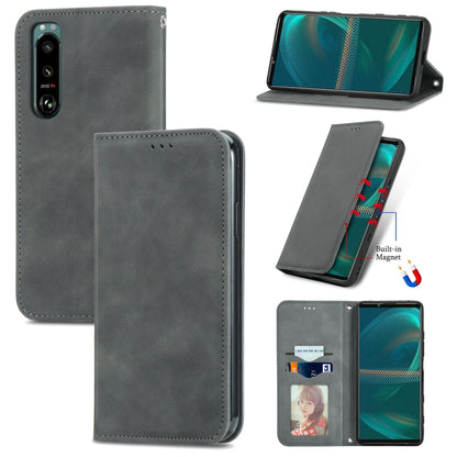 Retro Skin Feel Business Magnetic Horizontal Flip Leather Case with Holder & Card Slots & Wallet & Photo Frame, For Samsung Galaxy M32, For Samsung Galaxy A82 5G, For Samsung Galaxy A03s 164mm, For Sony Xperia 5 III