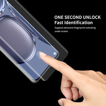 Curved PET screen protector with fingerprint unlock area, smooth clear film