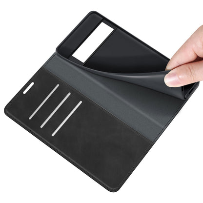 Graphite leather-style magnetic wallet case for Google Pixel 6 Pro with card slots