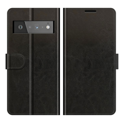 Black folio flip case with camera cutout and inner card holder for Pixel 6 Pro