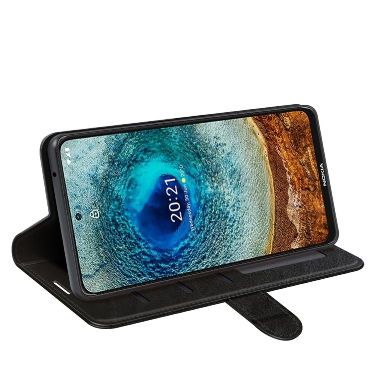 Black flip protective case for Nokia X10/X20 with fold-out stand for viewing
